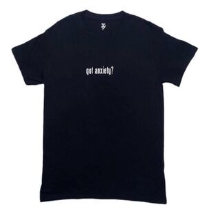 Black Short Sleeve Tee with Graphic Print